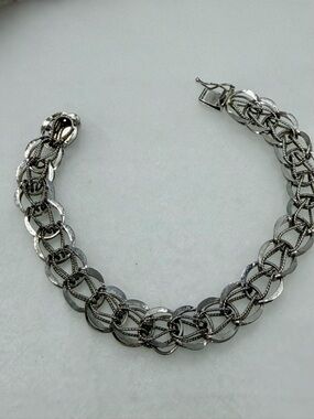 Vintage Sterling Silver Charm  Bracelet #3STB